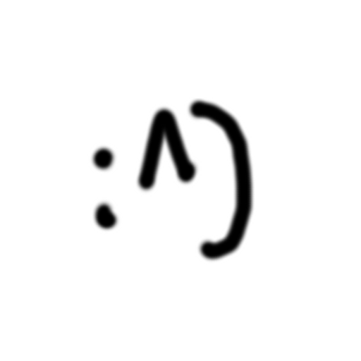 :^)